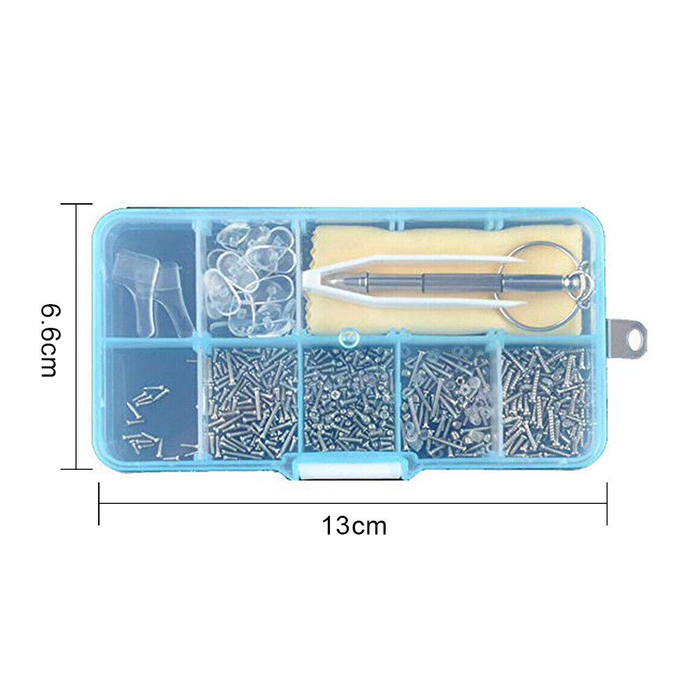 Spectacle Repair Kit Nose Tab Sunglasses Eyeglass Screw Screwdriver