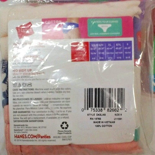 Hanes Bikinis Damas Elección TALLA Nuevo Patrón Aleatorio y Selección de Color Paquete de 3 - Imagen 7 de 7