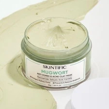 SKINTIFIC Mugwort Acne Clay Mask Anti-Aging Acne Pore Clarifying 55gr