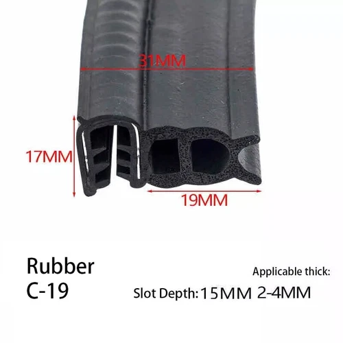 EPDM Rubber U-Shape Edge Trim Sealing Strip Car Door Guard Seal Edging Protector - Picture 32 of 64