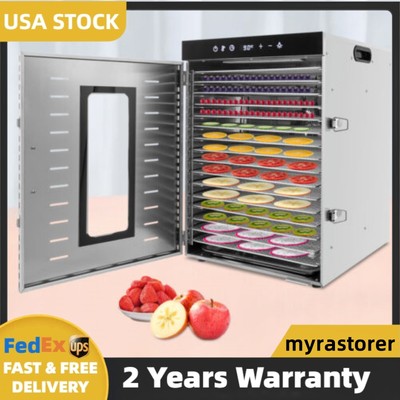 Commercial 16-Tray Countertop Electric Fruit Meet Dryer Machine Food Dehydrator