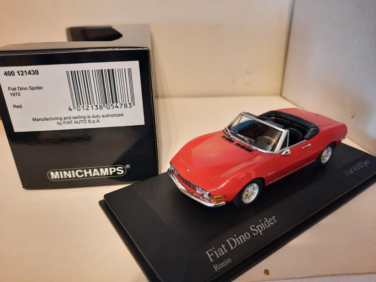 Fiat Dino Spider Red 1972 (Minichamps 1:43) (Neuf avec