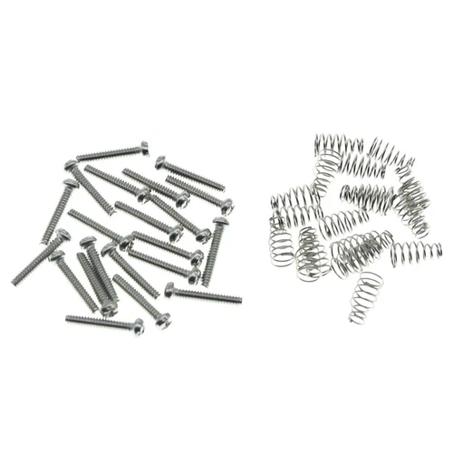 20-Pack Premium Stainless Steel American #6-32 Pickup Screws Springs for Fender