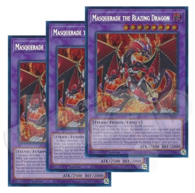 Yugioh Masquerade the Blazing Dragon x 3 1st Edition Secret Rare NM - Free Holo | eBay Yugioh Masquerade the Blazing Dragon x 3 1st Edition Secret Rare NM - Free Holo | eBay