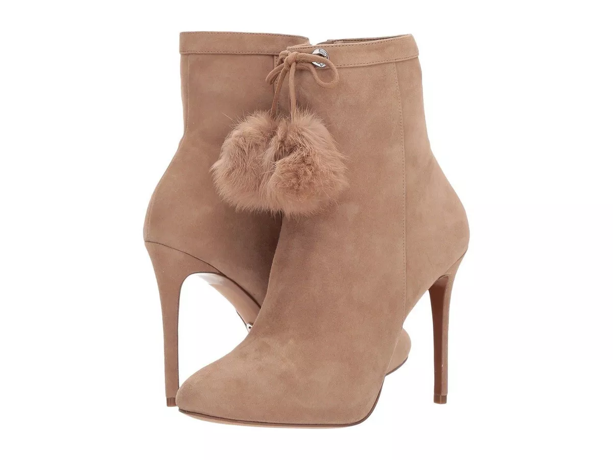 Michael Kors 10 M Suede Light Beige Nude Ankle Bootie Boots Stilettos |