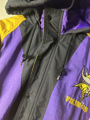 Pro Line Minnesota Vikings ジャケット XL MINNESOTA VIKINGS 90s Pro Line STARTER Jacket VTG Hooded Full Zip