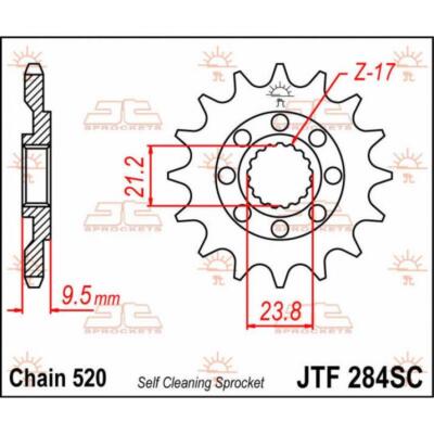 JTF284.13SC STAHLRITZEL JT HONDA CR 500 1997 - Schritt 520 - 13 Zähne