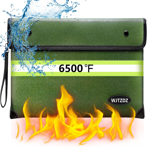 6500°F Fireproof Document Bag,Upgraded Fireproof/Waterproof Money Bag with Zippe - Picture 8 of 12