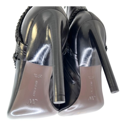 Jason Wu Leather Open Toe Lace Up Black Boots EU 37 1/2/ US 7 MADE IN ITALY NWOB - Picture 11 of 13