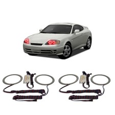 Bright Red Angel Eye Headlight Halo Kit For Hyundai Tiburon 03-04 Bright Red Angel Eye Headlight Halo Kit For Hyundai Tiburon 03-04