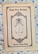1985 Easy Sew Designs Brown House Pattern BHD 74 Boy Shirt Pants 17" to 18" Doll