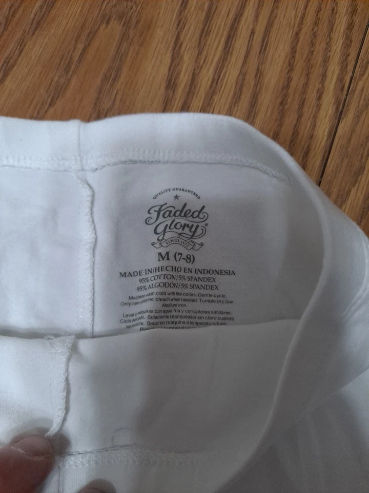 Lote de 4 Pantalones Capri Faded Glory Negro Blanco Talla 8 Foto 3 de 4