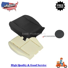 New Driver Bottom Cloth Seat Cover+Foam Cushion For 07-14 Silverado 1500 2500HD