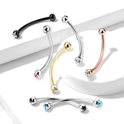 Snake Eye Piercing 16g Surface Barbell Bar Surgical Steel 12mm, 14mm,  16mm UK