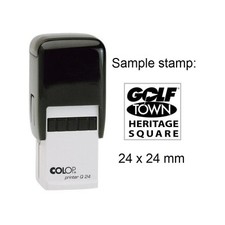 Colop Printer Q24 with Personalised 24x24mm Self Inking Square or Round Stamp