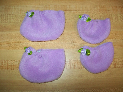 FLEECE BOOTIES SLIPPERS -CHOICE OF S OR L +COLOR+TRIM for CPK Cabbage Patch Kids