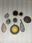 Lot Polished Stone Pendants For Jewelry  Making Lots Colors 9 Each Pieces
