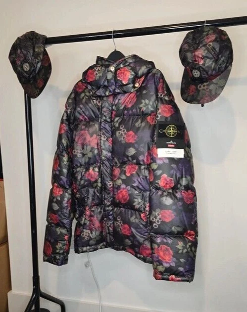 Veste bouffante Supreme x Stone Island Lamy Cover Stampato   Manteau bouffant noir M