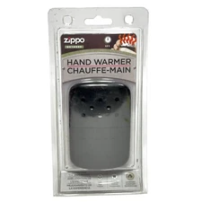 New Zippo Hand Warmer with Pouch Refillable Matte Black Lasts 12 hours Flameless