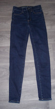 American Eagle Super Stretch Hi Rise Jegging Crop Blue Jeans Womens Size 00R T1