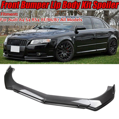 For Audi A4 S4 A5 8E B6 B7 Front Bumper Lip Splitter Spoiler Carbon Fiber