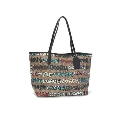 COACH Mint+Serf Collaboration Tote Bag CM093 Brown Leather Women's