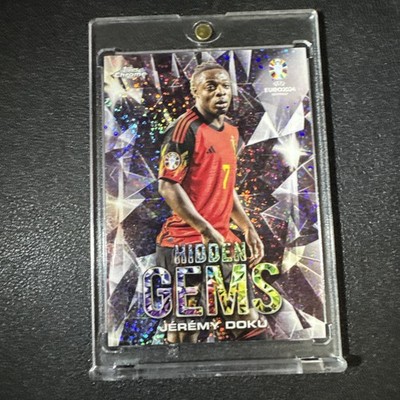 Jeremy Doku - Hidden Gems - 2024 Topps Chrome UEFA Euro - Belgium - Man City