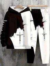 Men's Outfit 2 Piece Set Shirt  Pants Suit PLUS SIZE BIG 4XL