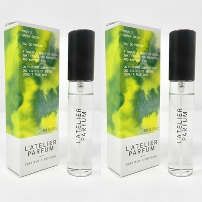 L'Atelier Parfum Opus 3 Green Crush EDP 10 mL / 0.33 oz Travel Spray Set of 2