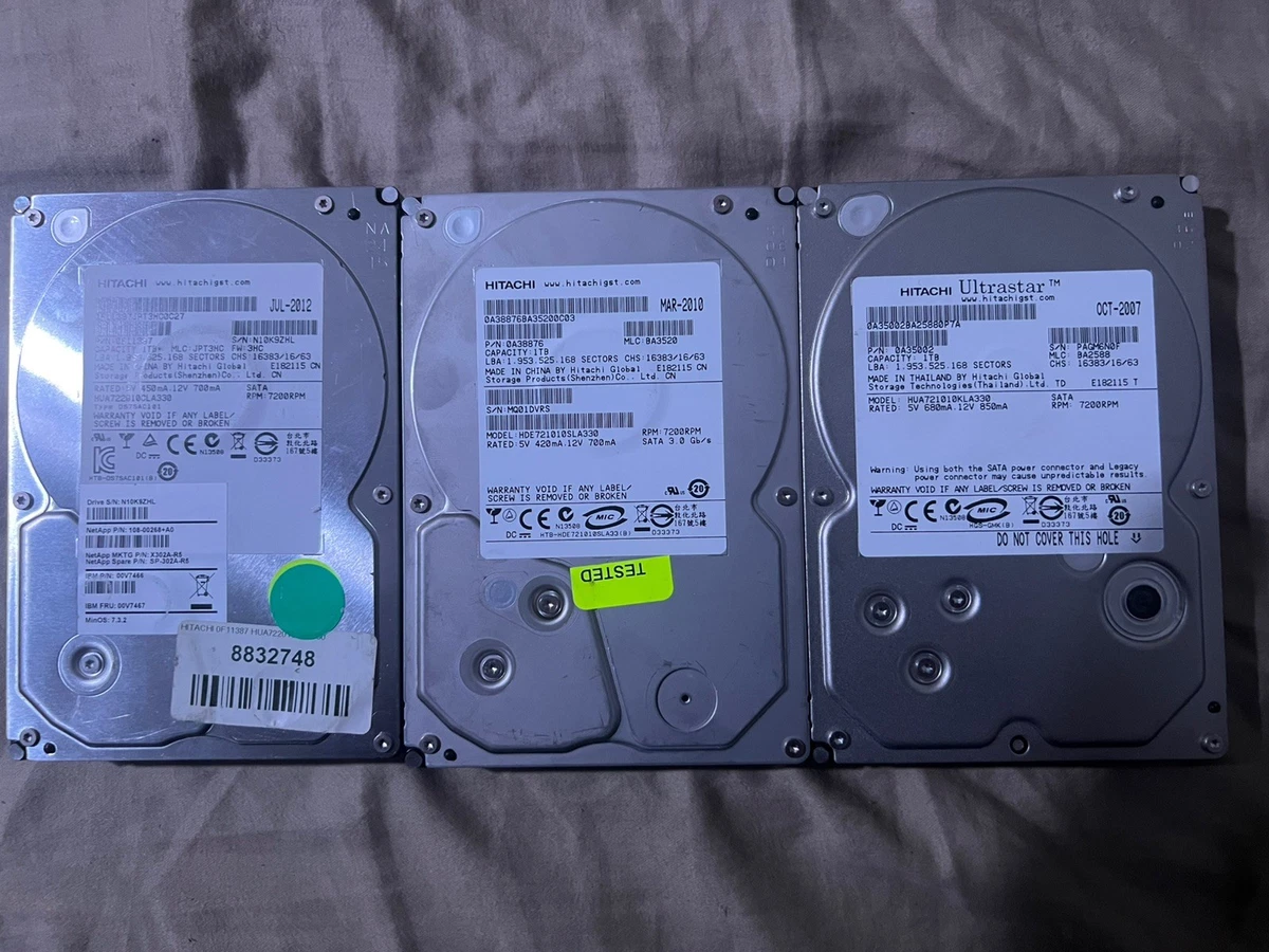 H02【6台セット】HITACHI Ultrastar 1TB HDD Hitachi 1 TB Internal Hard Disk Drives for sale | eBay