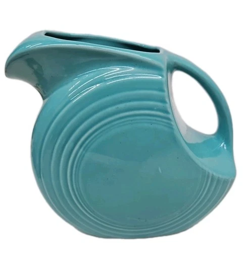 Fiesta Pitcher 67-ounce large disk pitcher in the turquoise glaze 7 1/2