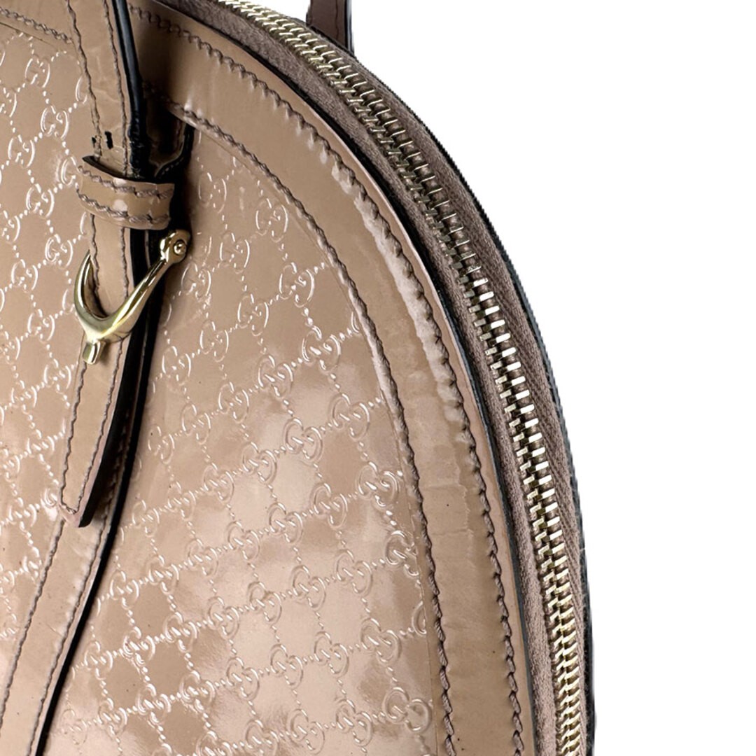 Gucci Micro Guccissima Pink Beige Patent Leather Shoulder Bag Used thumbnail 7