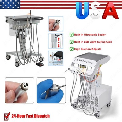 Dental Mobile Portable Delivery Unit/Cart Air Compressor Suction System 4H