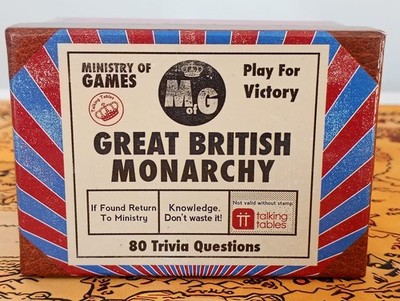 Talking Tables - Great British Monarchy Trivia Quiz 80 Fragen Kartenspiel UK