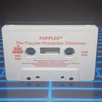 The Popples Nutcracker Christmas Deluxe Talking Story Cassette Tape Vintage 1986
