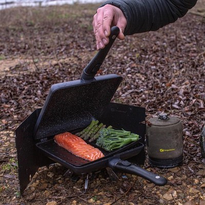 RIDGE MONKEY CONNECT KOMBI PFANNE & DAMPFGARER XXL GRANIT ED CAMPING ANGELN KOCHEN