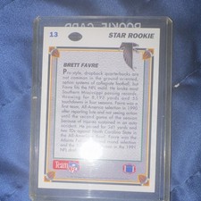 Upper Deck 1991 Brett Favre Star Rookie #13 Rookie Card Atlanta Falcons