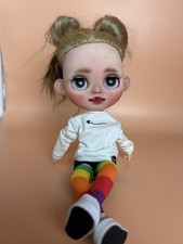 Custom OOAK Blythe Doll MINT Condition CUTE Blonde Many Eye Colors Teeth Tongue