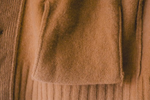 United Arrows Camel Shawl Collar Cardigan - Wool - Size M (à la Camoshita) - Picture 6 of 8