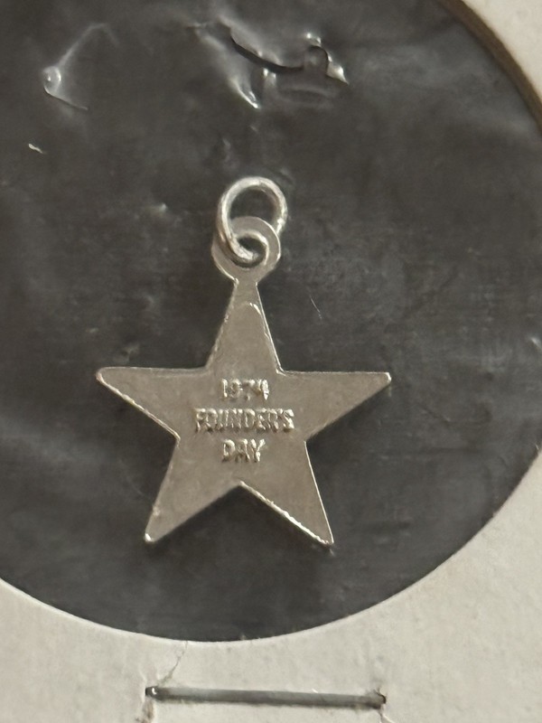 Silver Tone Vintage 1978 Founders Day Beta Sigma Phi Star Charm Pendant