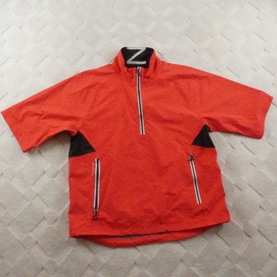 Zero Restriction Power Torque 1/4th Zip Short Sleeve Jacket Mens Small Red