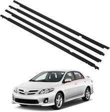 4pcs Window Molding Trim Weatherstrip For Toyota Corolla 2009-2013 Sedan 4-door