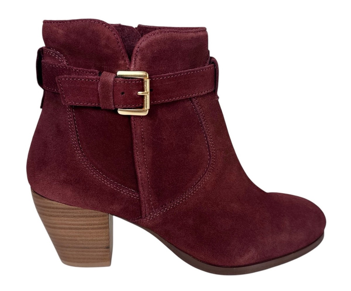DIBA Sleek Bootie Boot Women's 9M Burgundy Suede Leather Upper - Main Image