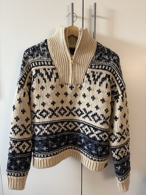 Superdry Wollpullover 38, Ski Lodge Pullover Mit Reißverschluss