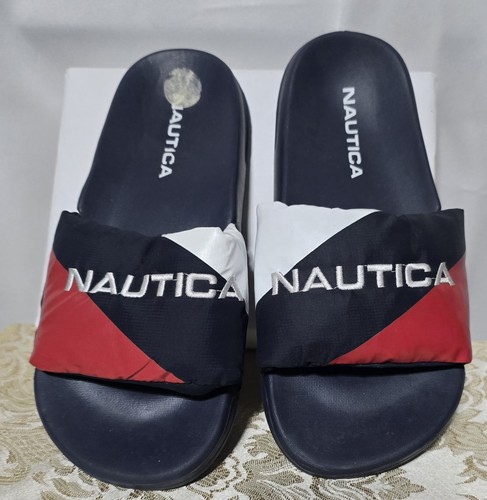 Nautica Women's Shoe Size 7 Padded Red White Blue Engel Slide Sandals - Picture 7 of 7