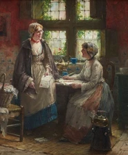 stunning oil painting handpainted on canvas-The Letter