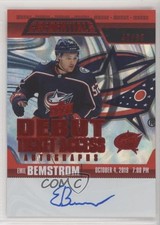 2019-20 Credentials Debut Ticket Access Autos Red 40/65 Emil Bemstrom Auto a8r