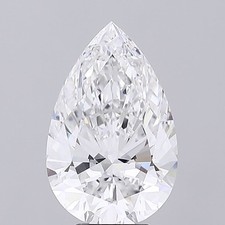 Pear Diamond Lab Grown GIA Certified VVS2 Clarity E Grade 5.65 Ct 1400.00 per carat