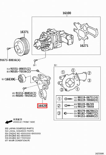 Genuine Hilux KUN36 KUN35 KUN26 KUN25 KUN16 KUN15 2KD 1KD Drive Belt Tensioner - Bild 15 von 20