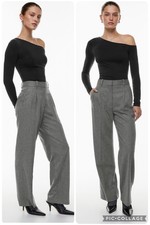 Aritzia Wilfred The Effortless Pants Cashmere Wool Blend Wide Leg Size 12p